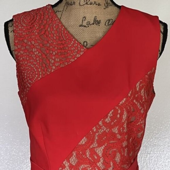 BCBGMaxAzria Women’s Size 8 Dahlia Asymmetrical Lace Dress - Picture 4 of 9